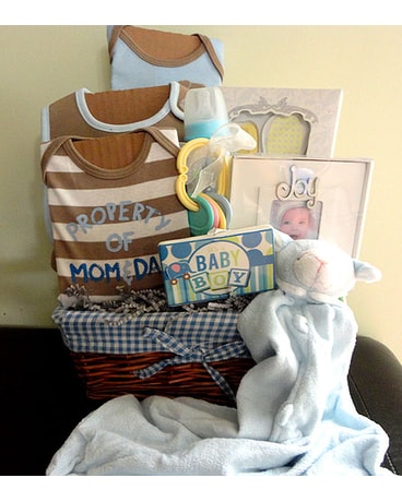 Welcome Baby Boy Basket